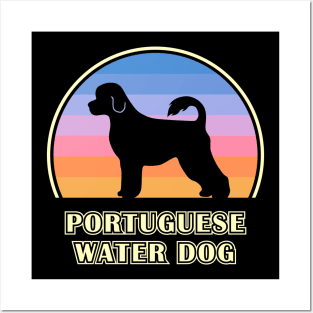 Portuguese Water Dog Vintage Sunset Dog Posters and Art